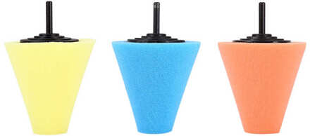 Auto Wiel Polijsten Spons Cone 1/4 Inch Schacht Auto Hub Polijsten Pad Wassende Buffing Pads
