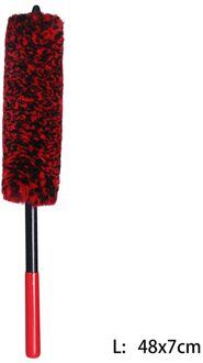 Auto Wiel Wasborstel Plastic Handvat Voertuig Velgen Autoband Reinigingsborstel Huishoudelijke Schoonmaakmiddelen Auto Accessoires 48 X 7 cm