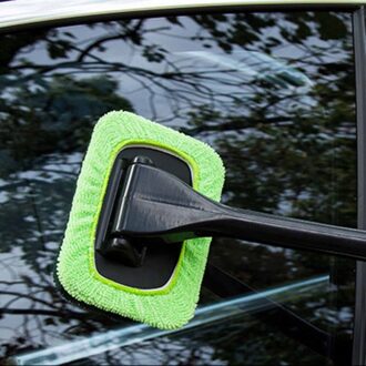 Auto Window Cleaner Voorruit Voorruit Microfiber Autowasseretteborstel Stof Lange Handvat Auto Schoonmaken Tool Auto Glas Handdoek