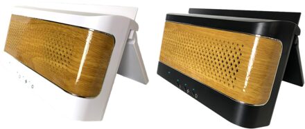 Auto Zonne-energie Fan Usb Oplaadbare Ventilator Air Radiator Auto Mini Luchtkoeler Ventilator zwart en wood