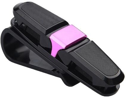 Auto Zonnebril Frame Carbon Fiber Bill Bril Clip Multifunctionele Abs Auto Creatieve Oog Doos Card Clip nee.3