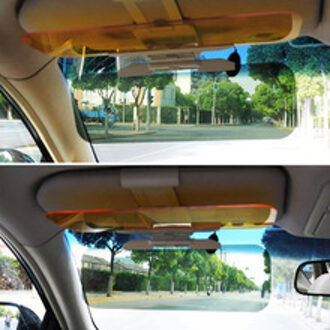 Auto Zonneklep Anti-Dazzling Goggle Dag Nachtzicht Rijden Spiegel Uv Fold Flip Down Clear View Te bedienen