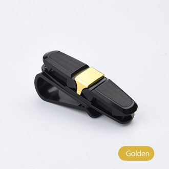 Auto Zonneklep Bril Fastener Clip Houder Voor Zonnebril Brillen Ticket Kaart Universele Multifunctionele Draagbare goud