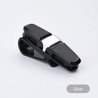 Auto Zonneklep Bril Fastener Clip Houder Voor Zonnebril Brillen Ticket Kaart Universele Multifunctionele Draagbare SLIVER