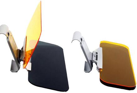 Auto Zonneklep HD Anti Zonlicht Dazzling Goggle Dag Nachtzicht Rijden Spiegel UV Fold Flip Down Clear View