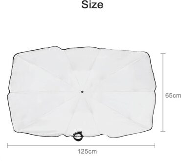 Auto Zonnescherm Interieur Voorruit Paraplu Parasol Cover Protector Zonnebrandcrème Warmte Isolatie Voorruit Bescherming Accessoires 65x125CM