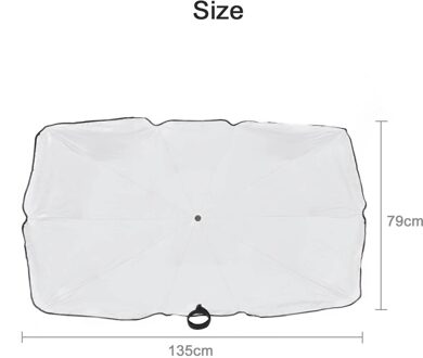Auto Zonnescherm Interieur Voorruit Paraplu Parasol Cover Protector Zonnebrandcrème Warmte Isolatie Voorruit Bescherming Accessoires 79x135CM