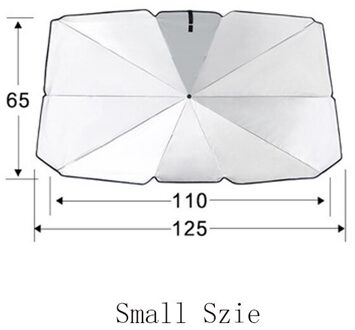 Auto Zonnescherm Interieur Voorruit Zonnescherm Cover Uv Protector Zon Blind Paraplu Voor Suv Sedan Bescherming Voorruit 125x65 cm