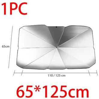 Auto Zonnescherm Parasol Voorruit Zonnescherm Cover Uv Protector Suv Sedan Bescherming Voorruit Interieur Accessoires 125x65cm