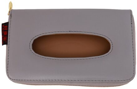 Auto Zonnescherm Pu Tissue Box Voor Leather Case Car Clip Holder Papieren Servet Accessoires Auto Organizer Auto Interieur Accessoires grijs