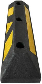 Autobanden Rubber Parking Curb Wielen Stoppers Met Geel Refective Strepen Voor Garage Vloer Vrachtwagens Trailers Heftrucks Auto Vrachtwagen