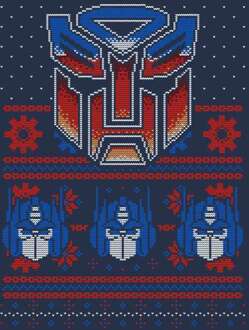 Autobots Classic Ugly Knit Men's Christmas T-Shirt - Navy - XXL Blauw