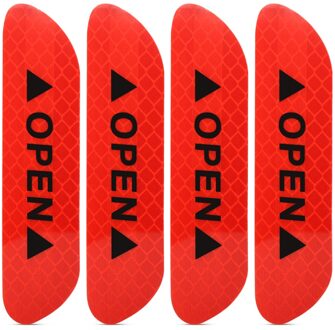 Autodeur Veiligheidswaarschuwing Reflecterende Sticker Voor Morris Garages Mg 3 6 Gs Gt Hs Rood