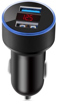 Autolader 5 V 3.1A Met LED Display Universele Dual Usb voor Mitsubishi eclipse lancer evo galant outlander 3 montero asx sport