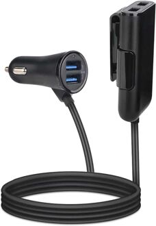 autolader USB 4-poorts 1,6 meter zwart