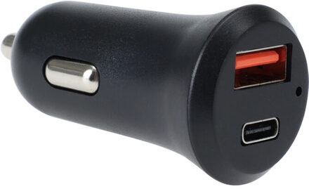 Autolader - USB C - USB A - geschikt voor in de auto - universeel - Laat al je mobiele apparatuur op