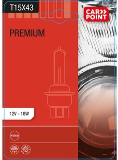 Autolamp Premium T15x43 18w 12v - 2 Stuks