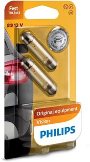 autolampen Vision C10W 43 mm 12 Volt 10 Watt 2 stuks