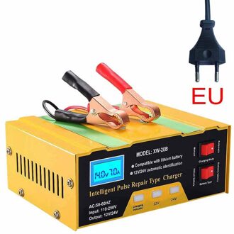 Autoleader Car Battery Charger 12 V/24 V Motorfiets Batterij Zuiver Koper Smart Reparatie Lader Voor Volledige Automatische Opladen EU