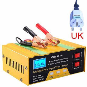 Autoleader Car Battery Charger 12 V/24 V Motorfiets Batterij Zuiver Koper Smart Reparatie Lader Voor Volledige Automatische Opladen UK