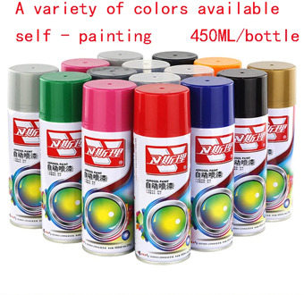 Automatic spray paint hand spray paint metal anti-rust furniture wood paint car graffiti wall black and white paint vial