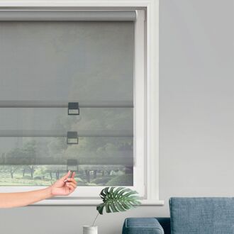 Automatisch Rolgordijn Lichtdoorlatend Lichtgrijs 60x190cm