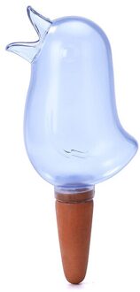 Automatisch Sproeisysteem Hulpmiddel Ketel Transparante Vogel Vorm Drip Spuit Pot Plant Bloem Waterer Zelf Gieten Apparaat Tuin Fles 01 blauw