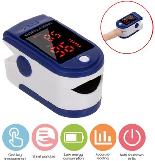 Automatische Bloeddrukmeter Digitale Lcd Display Pols Bloeddrukmeter Hartslagmeter Tonometer Oximeter Thermometer Finger Oximeter