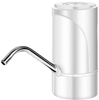 Automatische Bump Voor Water Fles Elektrische Drinkwater Pomp Dispenser Draagbare Usb Charge Fles Water Pomp Voor 4.5-19 liter wit