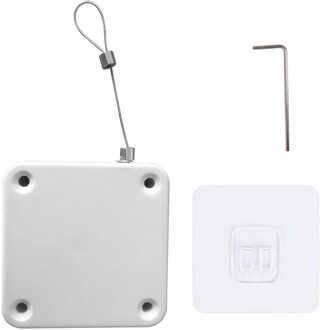 Automatische Deurdranger 800G Pull Trekkoord Deurdranger Punch-Gratis Automatische Sensor Deurdranger Voor Deuren Laden wit