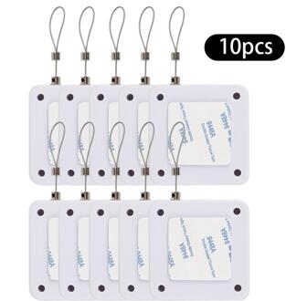 Automatische Deurdranger Punch-Gratis Schuifdeur Dichter Ondersteunen Een Enkele Haak Transparante Non-marking Haak Hardware Accessoires 10 sets wit