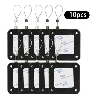 Automatische Deurdranger Punch-Gratis Schuifdeur Dichter Ondersteunen Een Enkele Haak Transparante Non-marking Haak Hardware Accessoires 10 sets zwart
