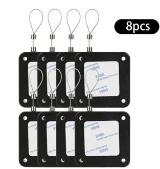 Automatische Deurdranger Punch-Gratis Schuifdeur Dichter Ondersteunen Een Enkele Haak Transparante Non-marking Haak Hardware Accessoires 8 sets zwart