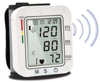 Automatische Digitale Lcd Display Pols Bloeddrukmeter Heart Beat Rate Pulse Meter Meet Bloeddrukmeter Wit Carry