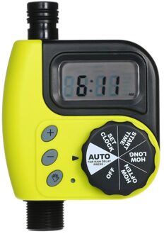 Automatische Digitale Tuin Water Timer Home Tuin Watering Irrigationsystem Voor Tuin Irrigatie Controller geel