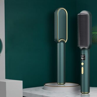 Automatische Dual Gebruik Haar Versterking Kam Elektrische Haar Krultang Smart Constante Temperatuur Kappers Gereedschap groen / UK
