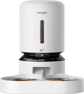 Automatische Dubbele Kattenvoerbak met camera - 5L - 35,8x19,6x19,6 cm - Wit