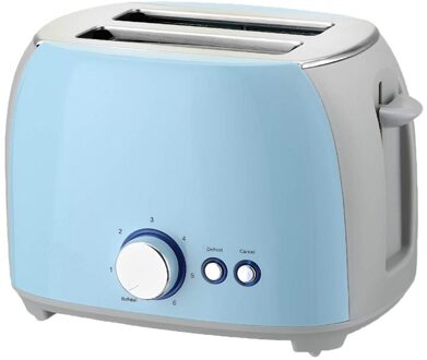 Automatische Elektrische Broodrooster 2 Plakjes 6 Speed Broodrooster Broodrooster Voor Thuis Ontbijt Broodrooster Eu Plug blauw