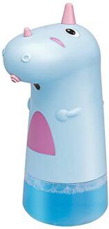 Automatische Foam Zeepdispenser Usb Opladen Smart Handdesinfecterend Fles Cartoon Schuimende Kid Zeepdispenser Badkamer Accessoires lucht-blauw