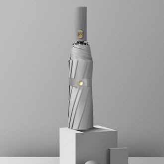 Automatische Grote Paraplu Regen En Zon Potection 3-Stage 10 Ribben Navy Paars Zwarte Mannen Paraplu Mannelijke Voor vrouwen Vrouwelijke Parasol Uv Grijs