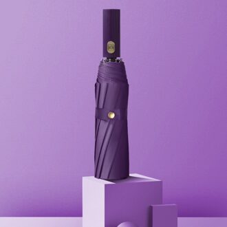 Automatische Grote Paraplu Regen En Zon Potection 3-Stage 10 Ribben Navy Paars Zwarte Mannen Paraplu Mannelijke Voor vrouwen Vrouwelijke Parasol Uv
