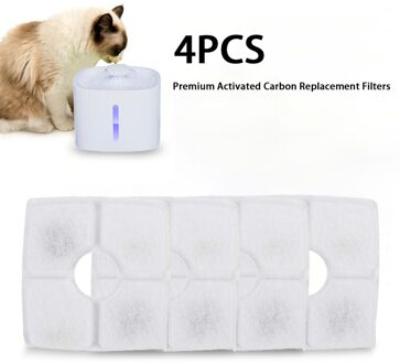 Automatische Huisdier Kat Fontein Dispenser Usb Led 3L Ultrastille Hond Drinkbak Drinker Feeder Kom Huisdier Drinken feeder enkel en alleen 4stk Filter