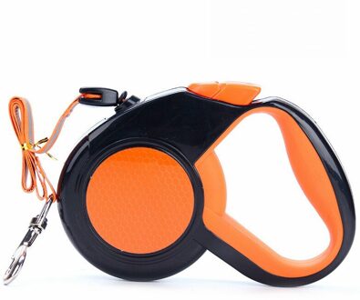 Automatische Intrekbare Hondenriemen ABS Nylon Walking Night Running Reflecterende Leads Leash Voor Kleine Medium Grote Honden 3 M 5 M 8 M Oranje / 3m pet weight 10kg