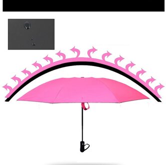 Automatische Omgekeerde Paraplu Regen Vrouwen Zwarte Coating Zon Opvouwbare Paraplu Kids Winddicht Auto Paraplu Mannen Paraguas Mujer Parasol roos rood