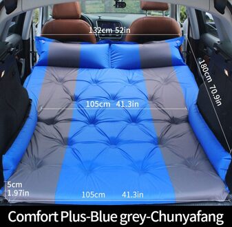 Automatische Opblaasbare Auto Matras Suv 2 Personen Outdoor Camping Dikke 5Cm Slaapmatje Camping Mat Matras Opblaasbare Bed dubbele-blauw