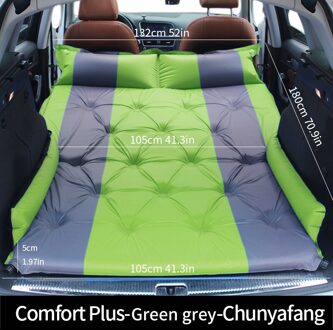 Automatische Opblaasbare Auto Matras Suv 2 Personen Outdoor Camping Dikke 5Cm Slaapmatje Camping Mat Matras Opblaasbare Bed dubbele-groen