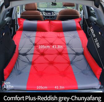 Automatische Opblaasbare Auto Matras Suv 2 Personen Outdoor Camping Dikke 5Cm Slaapmatje Camping Mat Matras Opblaasbare Bed dubbele-rood