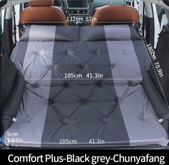 Automatische Opblaasbare Auto Matras Suv 2 Personen Outdoor Camping Dikke 5Cm Slaapmatje Camping Mat Matras Opblaasbare Bed dubbele-zwart