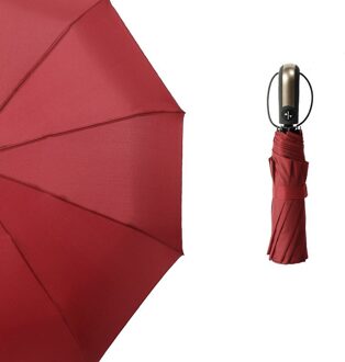 Automatische Open & Close Folding Compact Super Winddicht Anti Regen Parasol Pak Voor 1-2 Mensen paraplu Regenkleding 03 rood