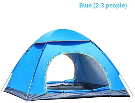Automatische Outdoor Familie Camping Tent Meerdere Modellen Open Camp Tenten Ultralight Instant Schaduw Voor 2-3 Persoon Toeristische tenten blauw